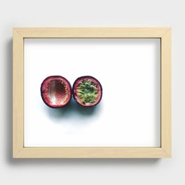 Minimal Passion Fruit Halves Recessed Framed Print