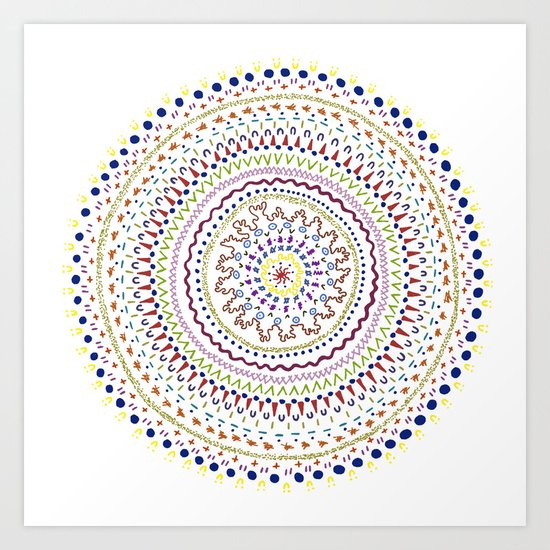 Mandala Smile A Art Print