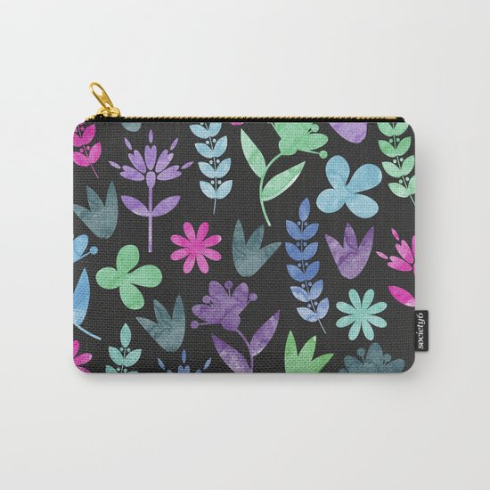 Flower Pattern V Carry-All Pouch