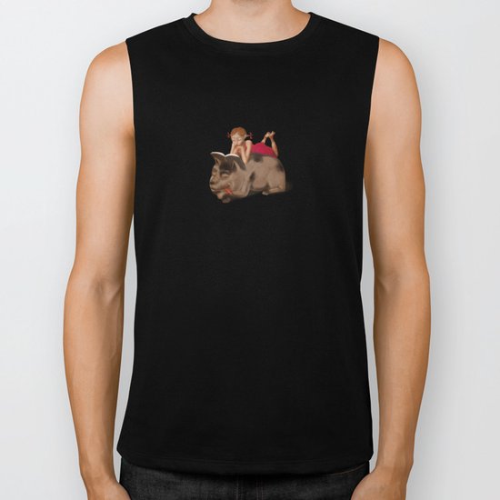 Sleeping & Reading Biker Tank