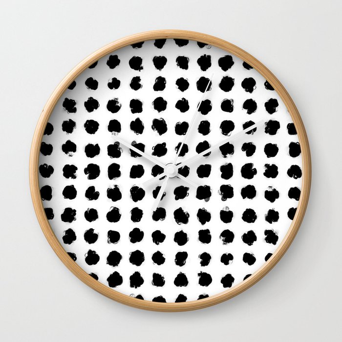 Black And White Minimal Minimalistic Polka Dots Brush Strokes