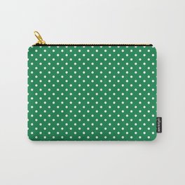 Green With White Dots Carry-All Pouch