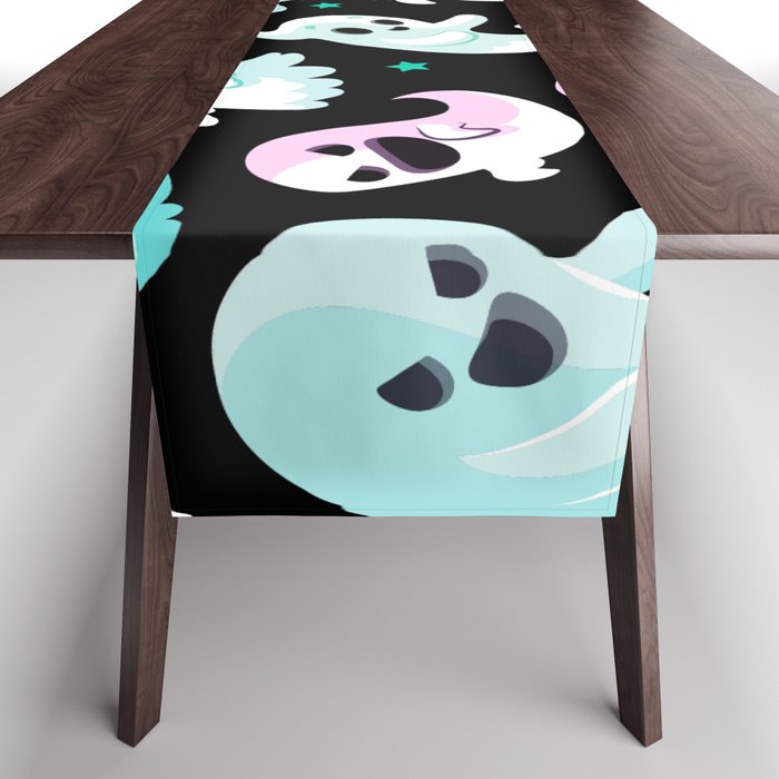 Halloween Flat Design Pattern Table Runner