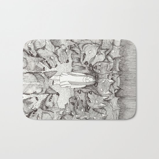 "I will not let her see me like this." Bath Mat