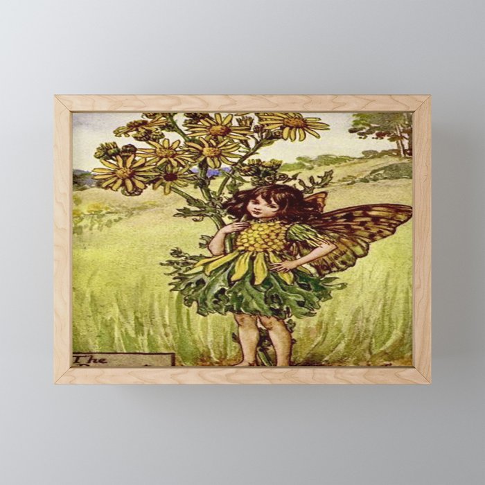 “The Ragwort Fairy” by Cicely Mary Barker (1920) Framed Mini Art Print