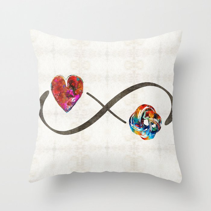 Infinity Love Knot - Always And Forever - Sharon Cummings Throw Pillow