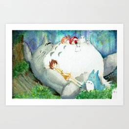 Totoro's Nap Art Print