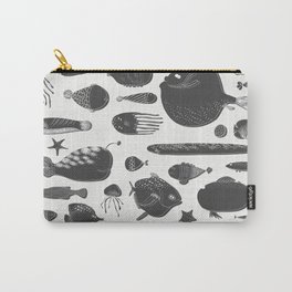 Fish tank doodles Carry-All Pouch | Creatures, Illustration, Fish, Digital, Stencil, Graphicdesign, Fishtank, Ocean, Ink, Blob 
