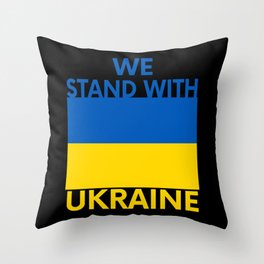 We Stand With Ukraine Throw Pillow