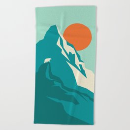 As the sun rises over the peak Beach Towel