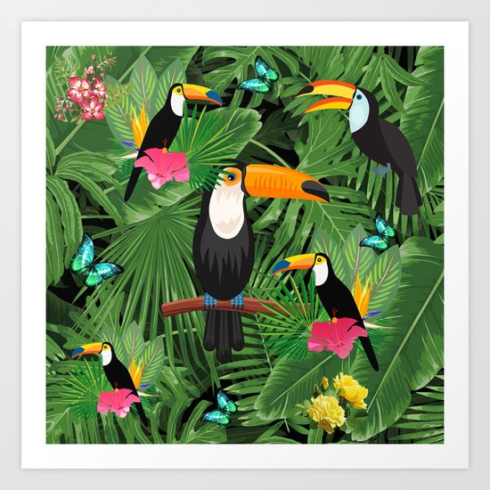 Toucan tropic Art Print