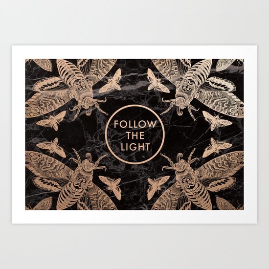 Society6 Follow the Light Quote Art Print