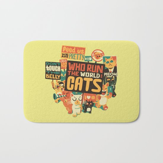 Who Run The World Cats Bath Mat