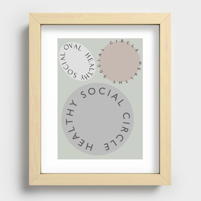 Healthy Social Circle Recessed Framed Print