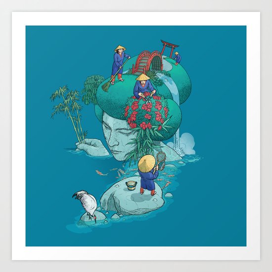 Landscaping Art Print