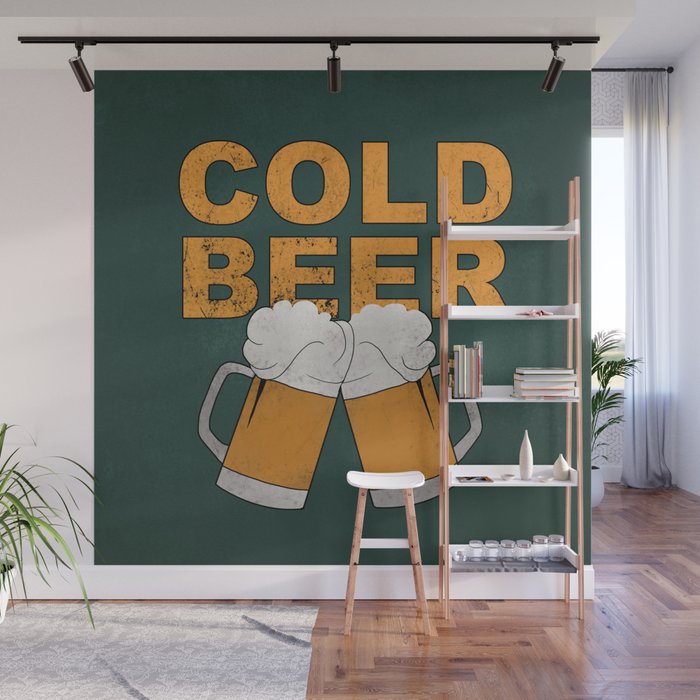 Cold beer Wall Mural by ARTStudio88design Society6