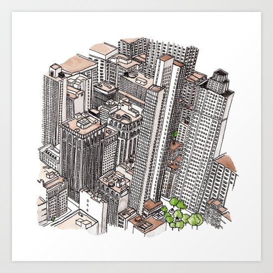 New York View Art Print
