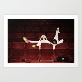 I enjoy going to the cinema. Taking a dress off. Closing my eyes. Watching the Dreamers Art Print