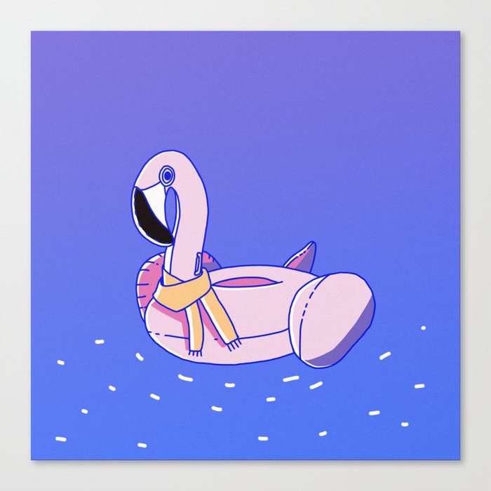Swan Float Canvas Print