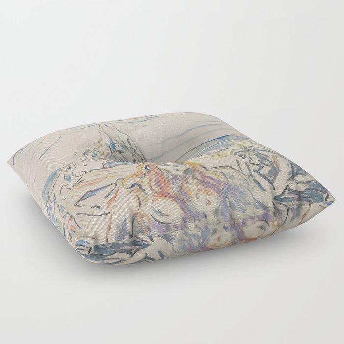 Edvard Munch - The Human Mountain Floor Pillow