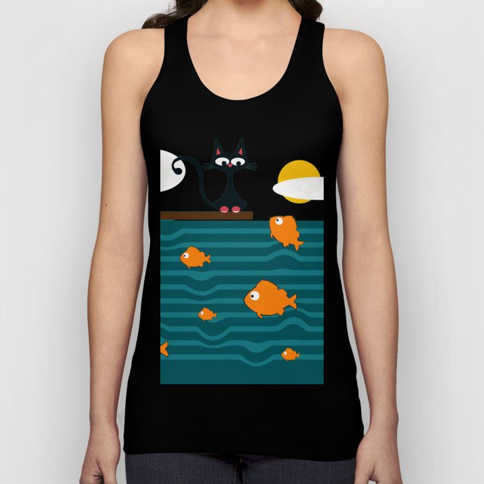 fishes and cat Tank Top