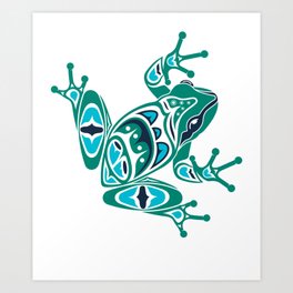 Frog Pacific Northwest Native American Indian Style Art Art Print