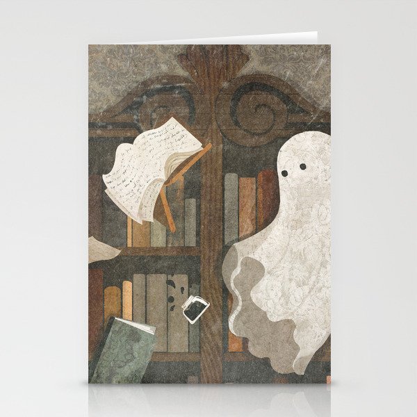 There's a Poltergeist in the Library Again... Stationery Cards