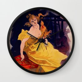 The Spinner LA FILEUSE - Jules CHERET Wall Clock