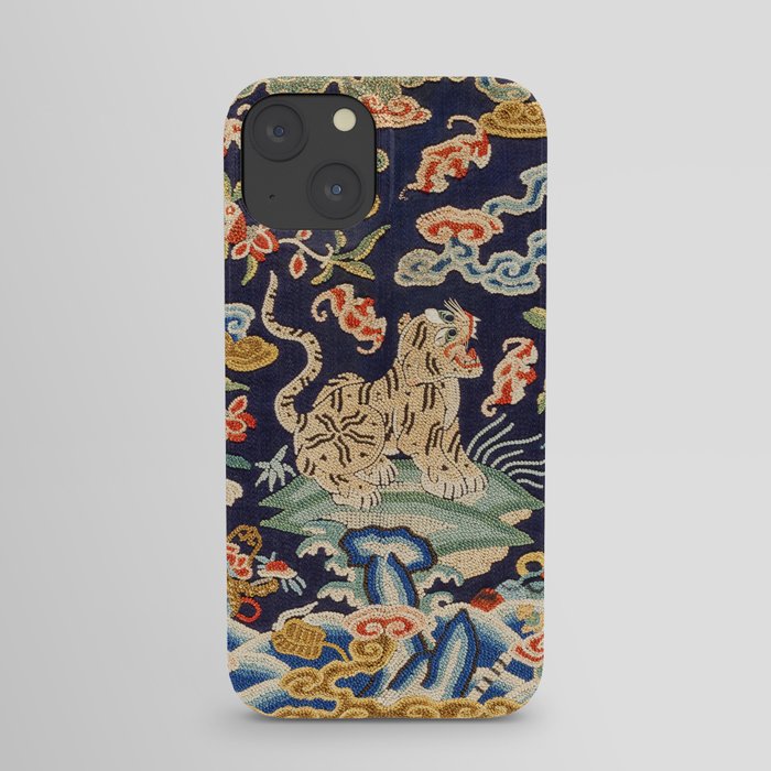Oriental Tiger vintage embroidery tapestry iPhone Case