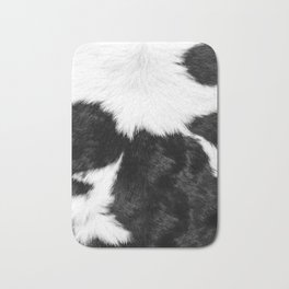 Farmhouse Cowhide in Black and White Bath Mat