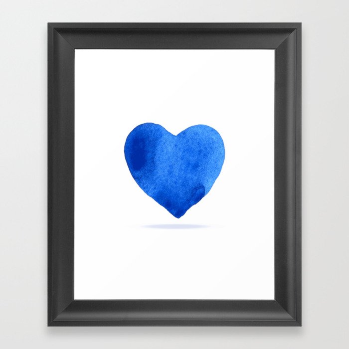 Blue Heart Framed Art Print