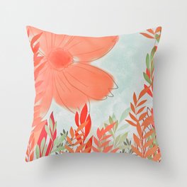 Botanical Watercolor Throw Pillow