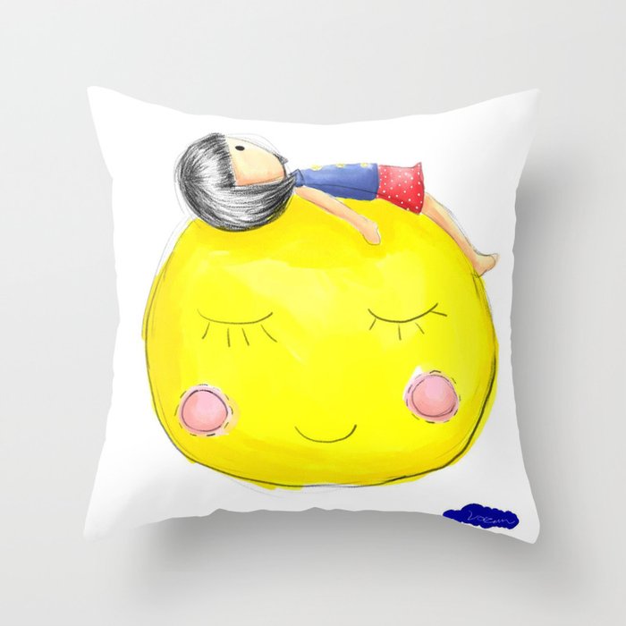 Fly me to the moon Throw Pillow