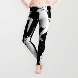 These pretty unicorn ponies are flying high in outer space Leggings