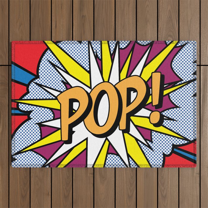 POP Art Exclamation Outdoor Rug by Gary Grayson