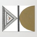 Geometric Shapes with Gold, Copper and Silver Leinwanddruck