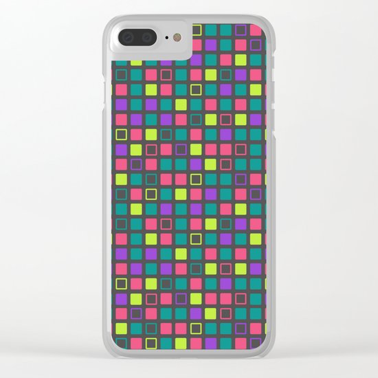 Night On The Town Square Pattern Clear iPhone Case