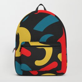 Uncanny Valley Backpack | Popart, Pattern, Geometric, Modern, Floating, Graphicdesign, Primarycolors 