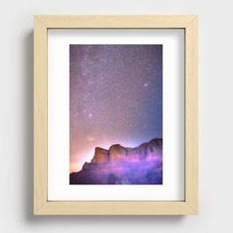 Sedona Arizona Night Sky, Meteors, and Stars Recessed Framed Print