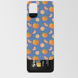Hand-Painted Oranges on Blue Pattern Android Card Case