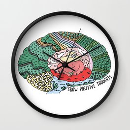 Grow Positive Thoughts Brain Hippocampus Wall Clock