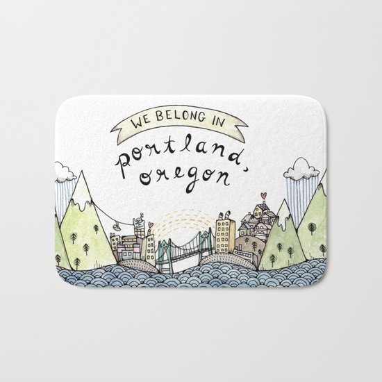 We Belong in Portland Bath Mat