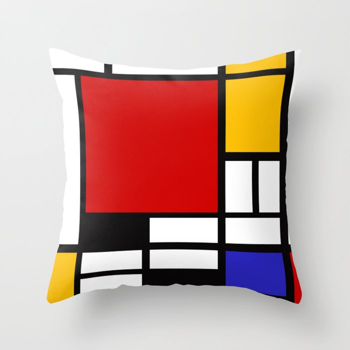 Red yellow and blue throw pillows on sale