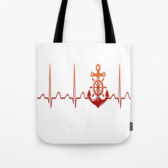 Sailor Heartbeat Tote Bag