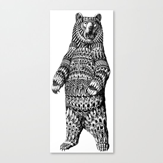 Ornate Grizzly Bear Canvas Print