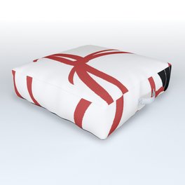 Shibari I (whiteout edition) Outdoor Floor Cushion