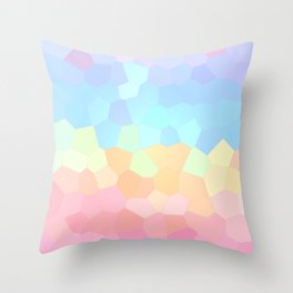 Colorful stained glass mosaic abstract art  Throw Pillow