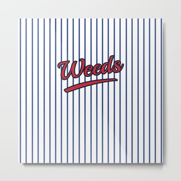 Weeds Typographic Design Metal Print