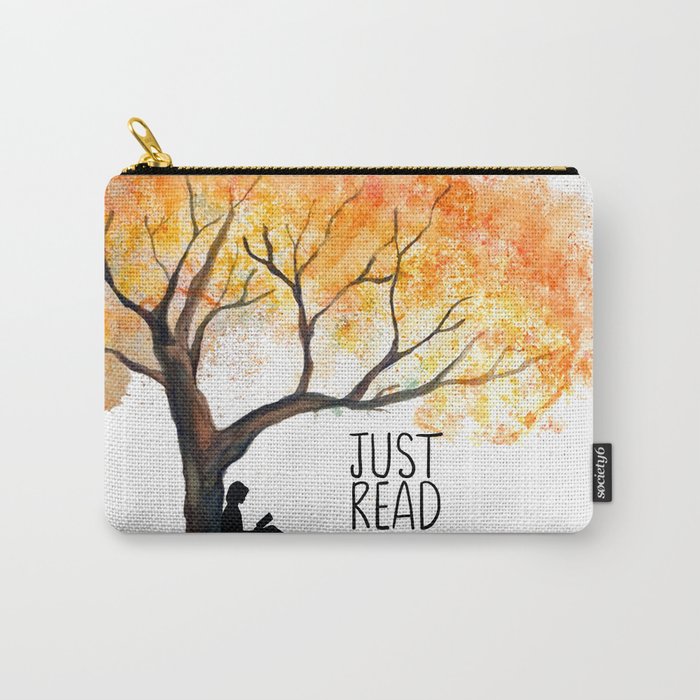 Just read Tree Theme Carry-All Pouch