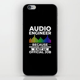 Audio Engineer Sound Guy Engineering Music iPhone Skin